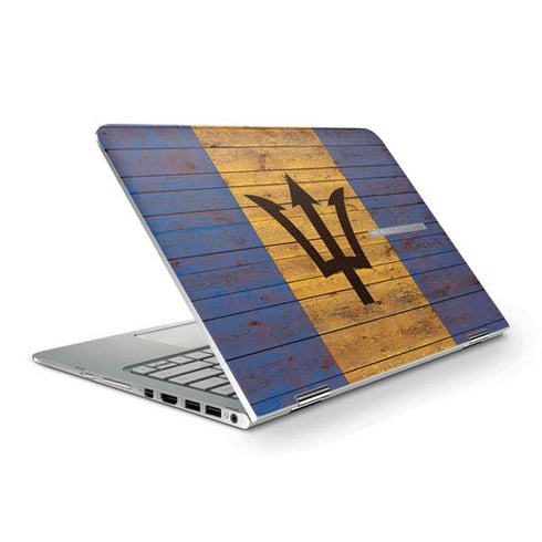 Barbados Flag Dark Wood HP Spectre Skin